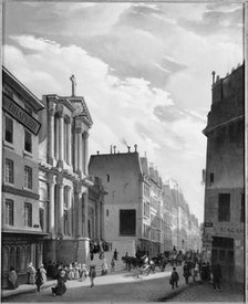 Rue Saint-Honoré and Saint-Roch church, 1840. Creator: S Mingasson de Martinazeau.