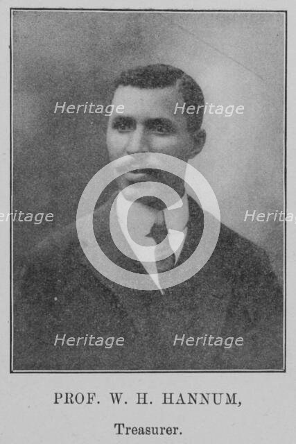 Prof. W. H. Hannum, Treasurer, 1903. Creator: Unknown.