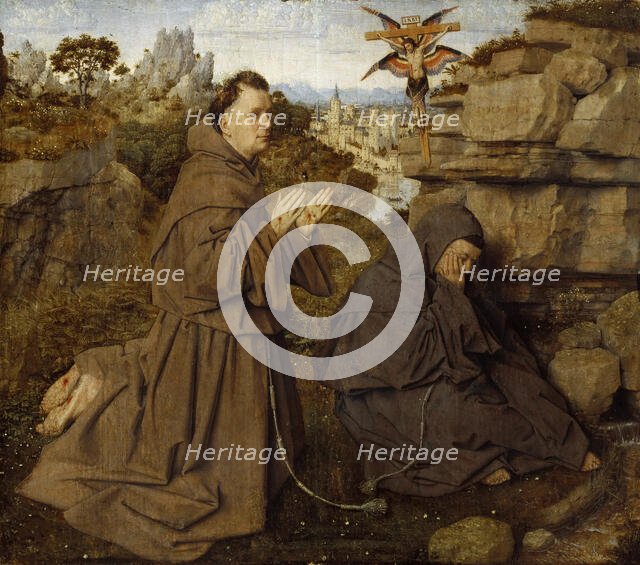 Saint Francis of Assisi Receiving the Stigmata, ca 1430. Creator: Eyck, Jan van (1390-1441).