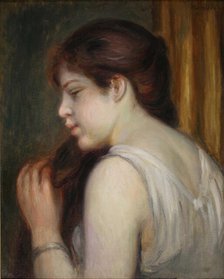Jeune fille se peignant (Young girl combing her hair), c1892. Creator: Renoir, Pierre Auguste (1841-1919).