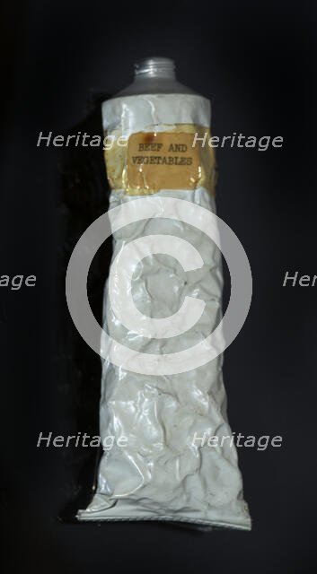 Beef and vegetables space food, Mercury Friendship 7 mission, 1962. Creator: Unknown.