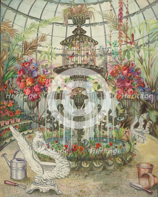 Conservatory Fountain, c. 1938. Creator: Perkins Harnly.