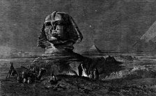 "The Sphinx at Midnight", by Frank Dillon, in the exhibition of the Royal Academy, 1862. Creator: Mason Jackson.