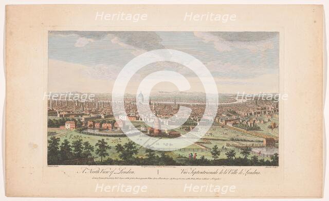 View of the city of London seen from the north side, 1753. Creator: Stevens.