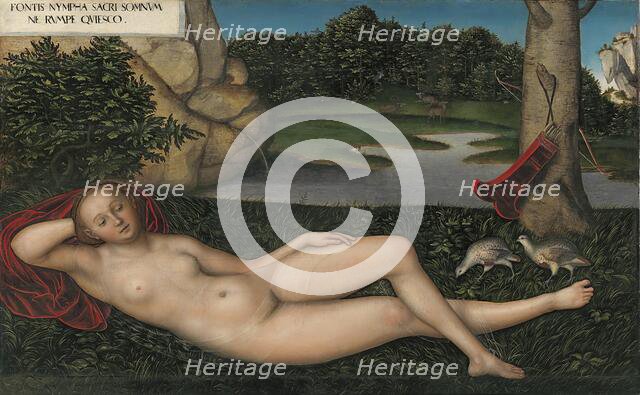 The Nymph at the Fountain, 1530. Creator: Lucas Cranach the Elder.