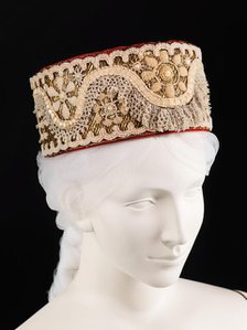 Headdress, Russian, early 19th century. Creator: Unknown.