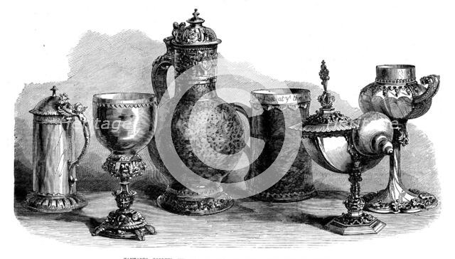 Tankards, goblets, and cups, Art Loan Collection, South Kensington Museum, 1871. Creator: Unknown.