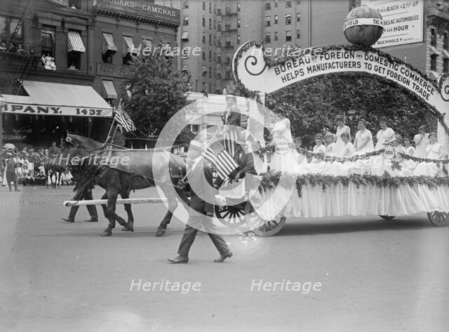 Commerce, Department of July 4th Parade - Float of Bureau of Foreign And Domestic Commerce, 1916. Creator: Harris & Ewing.