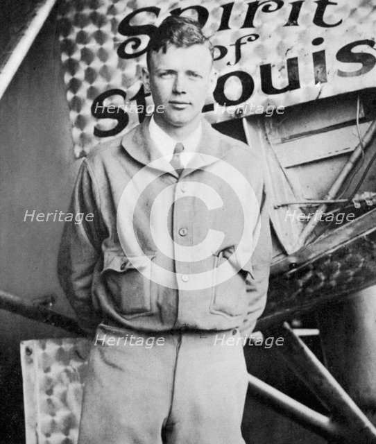 Charles Lindburgh, record breaking aviator, 1927. Artist: Unknown