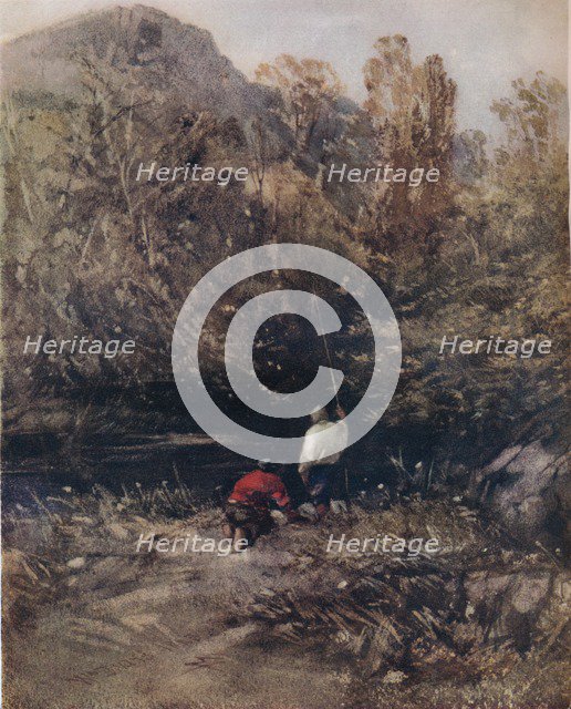 Landscape, With Fishermen, 1843, (1924). Artist: William Evans