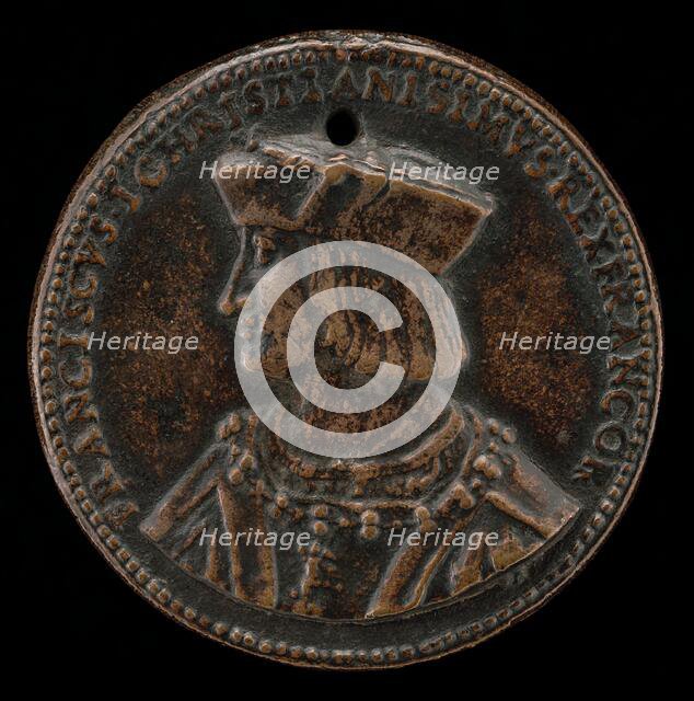 François I, 1494-1547, King of France 1515 [obverse], probably 1515/1518. Creator: Giovanni Maria Pomedelli.