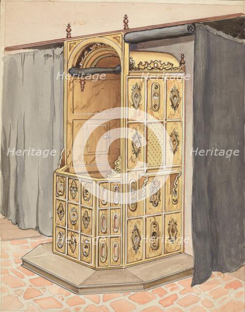 Side of Confessional Chair, 1935/1942. Creator: Harry Mann Waddell.