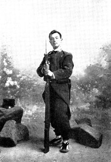The Spanish-American War:...Grand Canary Island...Spanish soldier of the 17th Cazadores, 1898. Creator: Charles Nanson.