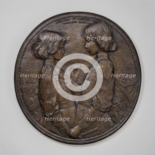 Clara and Lizzie, Daughters of Frederick and Elizabeth Shattuck, model 1893, cast 1894. Creator: Bela Lyon Pratt.