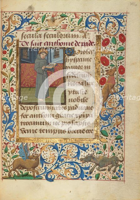 Saint Anthony of Padua; Prayer Book of Charles the Bold about 1480-1490. Creator: Unknown.