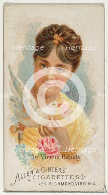 The Vienna Beauty, from World's Beauties, Series 1 (N26) for Allen & Ginter Cigarettes, 1888., 1888. Creator: Allen & Ginter.