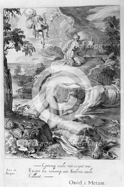 Io changed into a cow: Mercury cuts off Argus' head, 1655. Creator: Unknown.