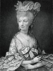 Queen Charlotte, queen consort of George III, (19th century).Artist: Read