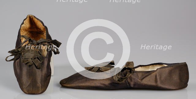 Evening slippers, British, 1825-35. Creator: Borsley.