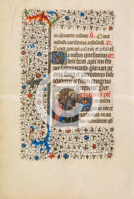 Saint Philip with an Axe and Saint James as a Pilgrim; Book of Hours, about 1440-1450. Creator: Workshop of the Bedford Master.