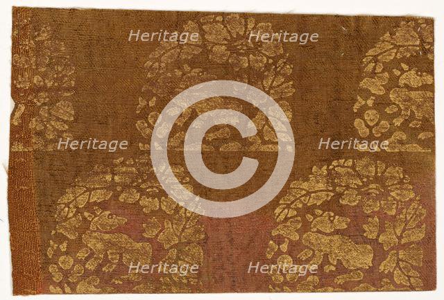 Textile Fragment, 1800s. Creator: Unknown.