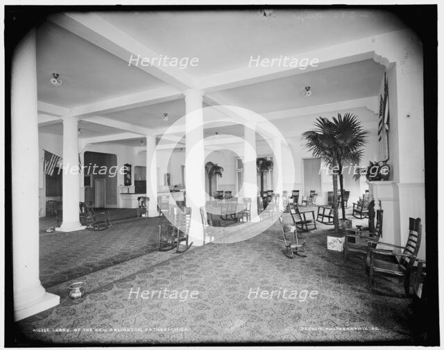 Lobby of the New Arlington Hotel, Petoskey, Mich., between 1890 and 1901. Creator: Unknown.