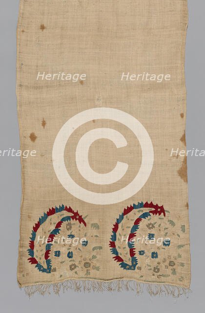 Towel or Napkin (?), Turkey, 17th century. Creator: Unknown.