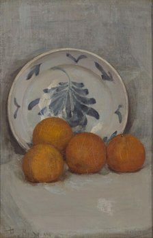 Still life with oranges, 1900. Creator: Mondrian, Piet (1872-1944).