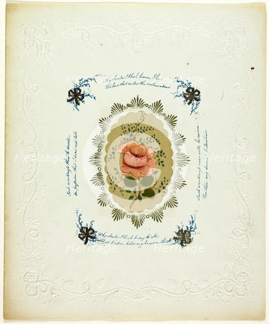 Why Should I Blush (valentine), c. 1840. Creator: George Kershaw.