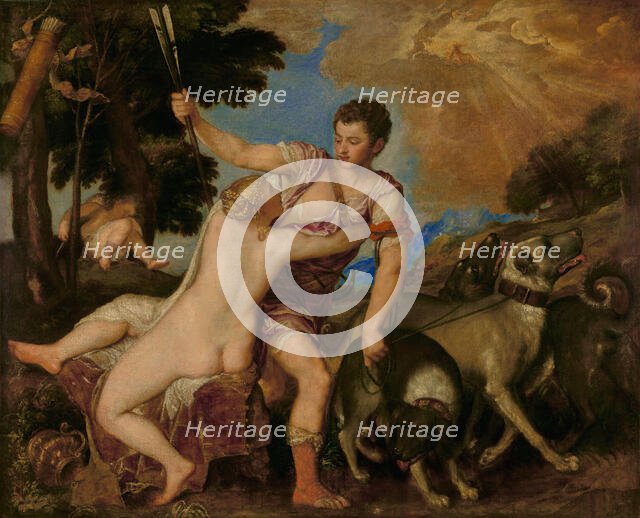 Venus and Adonis, about 1555-1560. Creator: Titian.