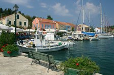 Fiskardo harbour, Kefalonia, Greece.