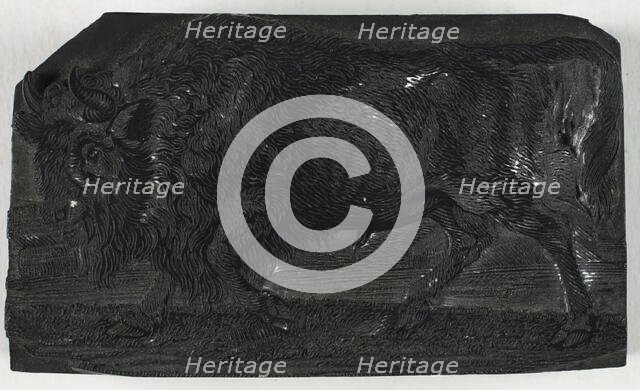 Woodblock for The Urus or Wild Bull, from A General History of Quadrupeds, c. 1790. Creator: Thomas Bewick.