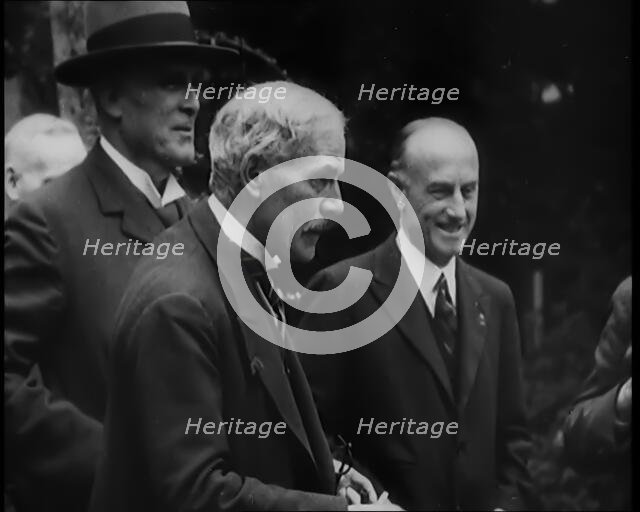 Members of the new National Government in the Garden of 10 Downing Street London..., 1931. Creator: British Pathe Ltd.