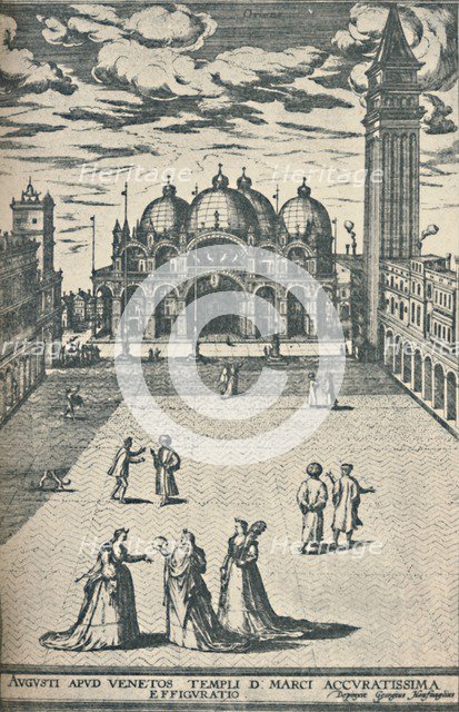 'St. Mark's in the XVIth Century', (1925). Creator: Joris Hoefnagel.