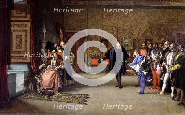 Presentation of Don John of Austria the Emperor Charles V at Yuste, Charles I (1500-1585) King of…