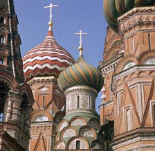 St Basil's Cathedral domes, 16th century. Artist: Unknown