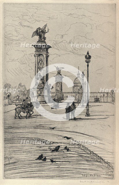 'The Pont Alexandre III', 1915. Artist: Frank Milton Armington.