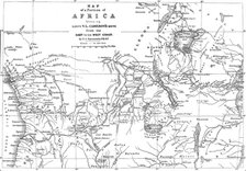 Map of a Portion of Africa, showing...Cameron's Route from the East to the West Coast...1876. Creator: Ernst Ravenstein.