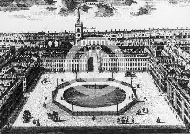 St James's Square, London, c1725. Artist: Sutton Nicholls