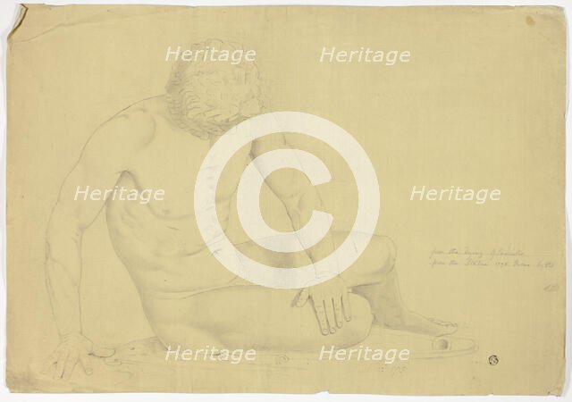Statue of the Dying Gaul, 1775. Creator: John Downman.