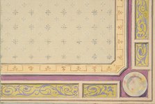 Design for a ceiling, second half 19th century. Creators: Jules-Edmond-Charles Lachaise, Eugène-Pierre Gourdet.