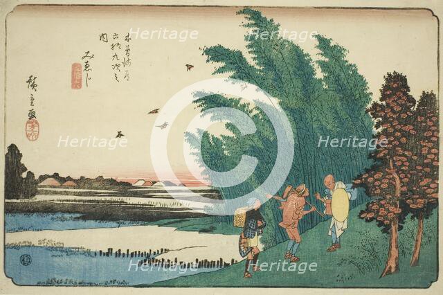 No. 56: Mieji, from the series "Sixty-nine Stations of the Kisokaido (Kisokaido...c. 1835/38. Creator: Ando Hiroshige.