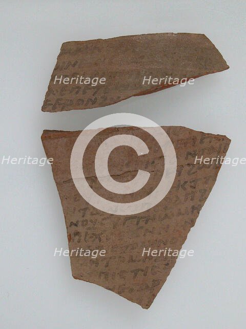 Ostrakon, Coptic, 7th century. Creator: Unknown.