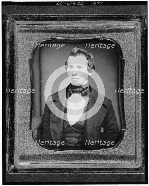 Unidentified man, friend of Clara Barton, head-and-shoulders portrait..., between 1840 and 1860. Creator: Unknown.