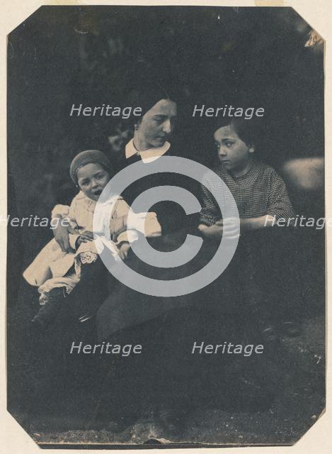 Mother with Two Children, c. 1855. Creator: Jean-Baptist Frénet (French, 1814-1889).