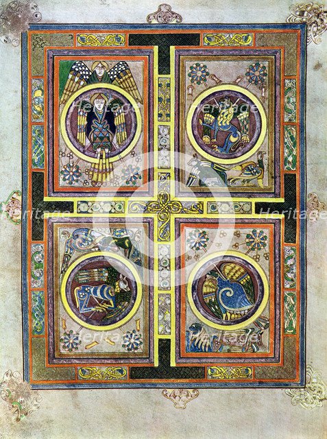The Evangelical Symbols, 800 AD, (20th century). Artist: Unknown