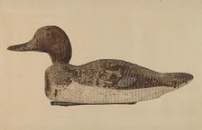 Decoy: Blue Winged Teal, c. 1938. Creator: Albert Geuppert.