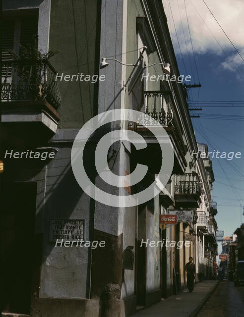 Street in San Juan, Puerto Rico, . Creator: Jack Delano.