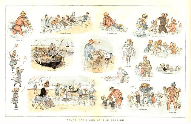 ''Young Parisians at the Seaside', 1888. Creator: Mars.