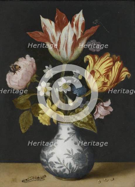 Still Life of Flowers in a Wan-Li Vase. Artist: Bosschaert, Ambrosius, the Elder (1573-1621)